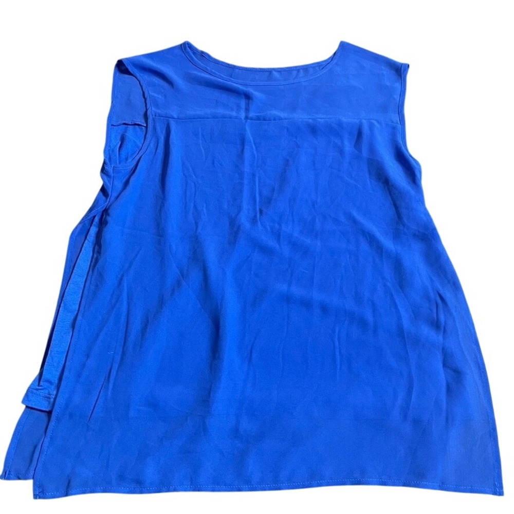 DKNYC Royal Blue Sleeveless‎ High Neck Tunic Top Women's Size Small